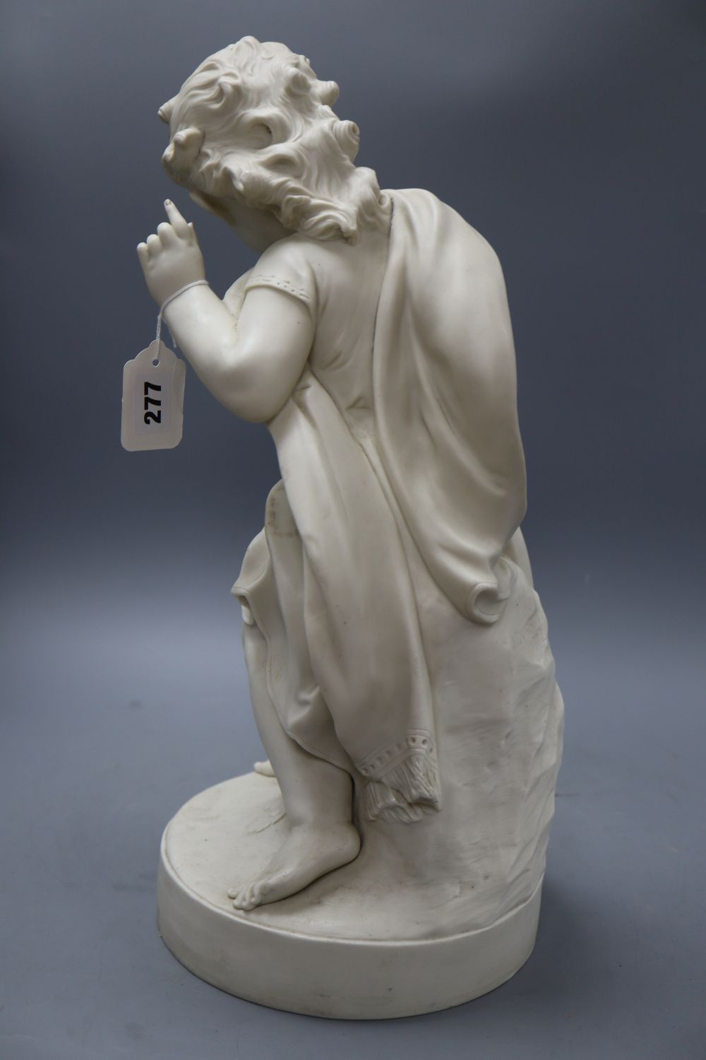 A 19th century Copeland parian ware figure On the Seashore, after Joseph Durham, height 47cm